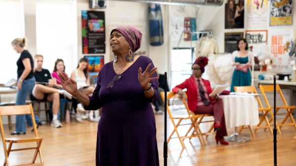 Follies rehearsal. Felicia Fields. Porchlight Music Theatre.